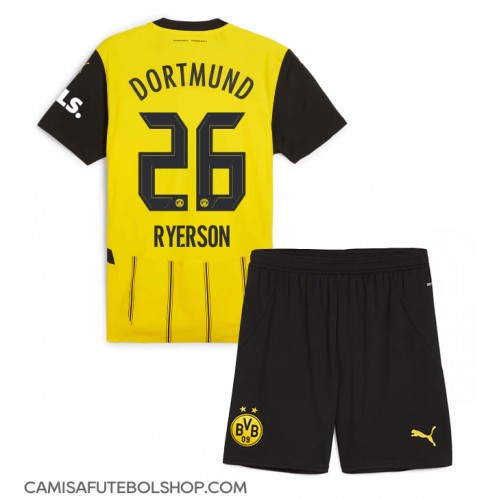 Camisa de time de futebol Borussia Dortmund Julian Ryerson #26 Replicas 1º Equipamento Infantil 2024-25 Manga Curta (+ Calças curtas)